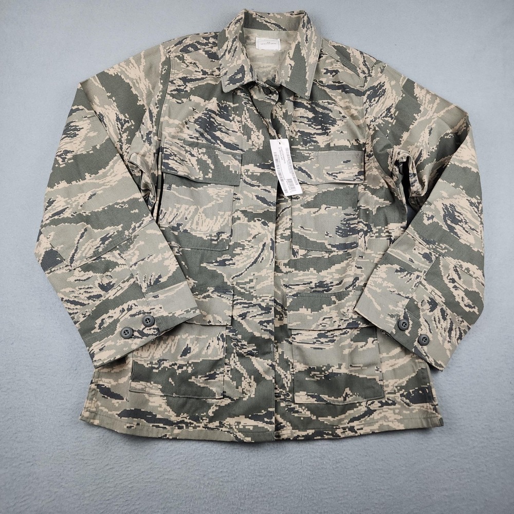 Propper Jacket Womens 10 R Green Camo Military Air Force Utility Button Pockets